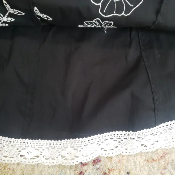 White House Black Market Strapless Cotton Embroidered Summer Dress Size 6 - Picture 8 of 14